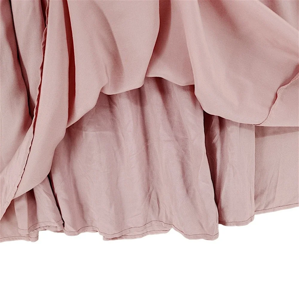 Seraphine Luxe Maternity Dress 8 Sariah Midi Flutter Sleeve Blush Pink Fairy NEW